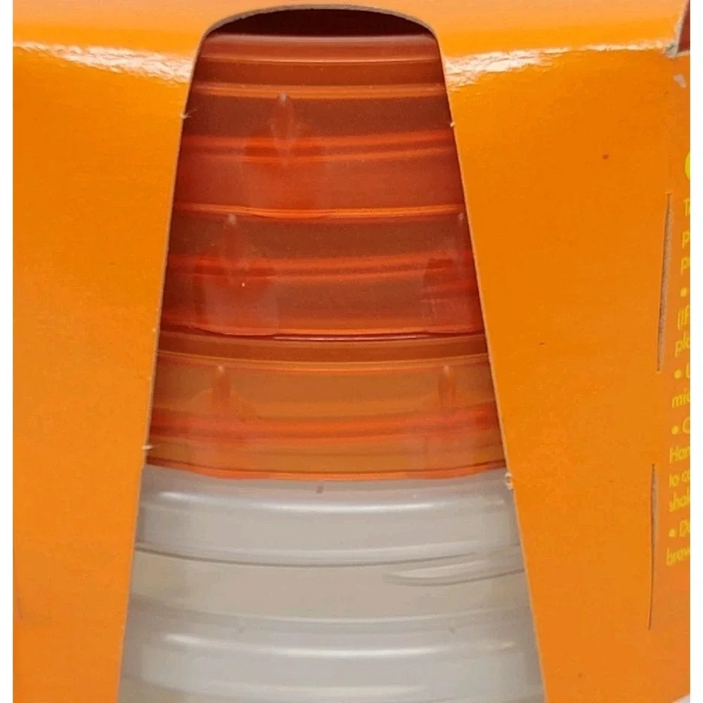 3 Packs NOS Ziploc Twist 'n Loc Lock Orange Color Edition Small Round Containers